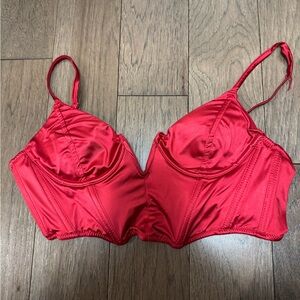 Garage V-wire Satin Bustier